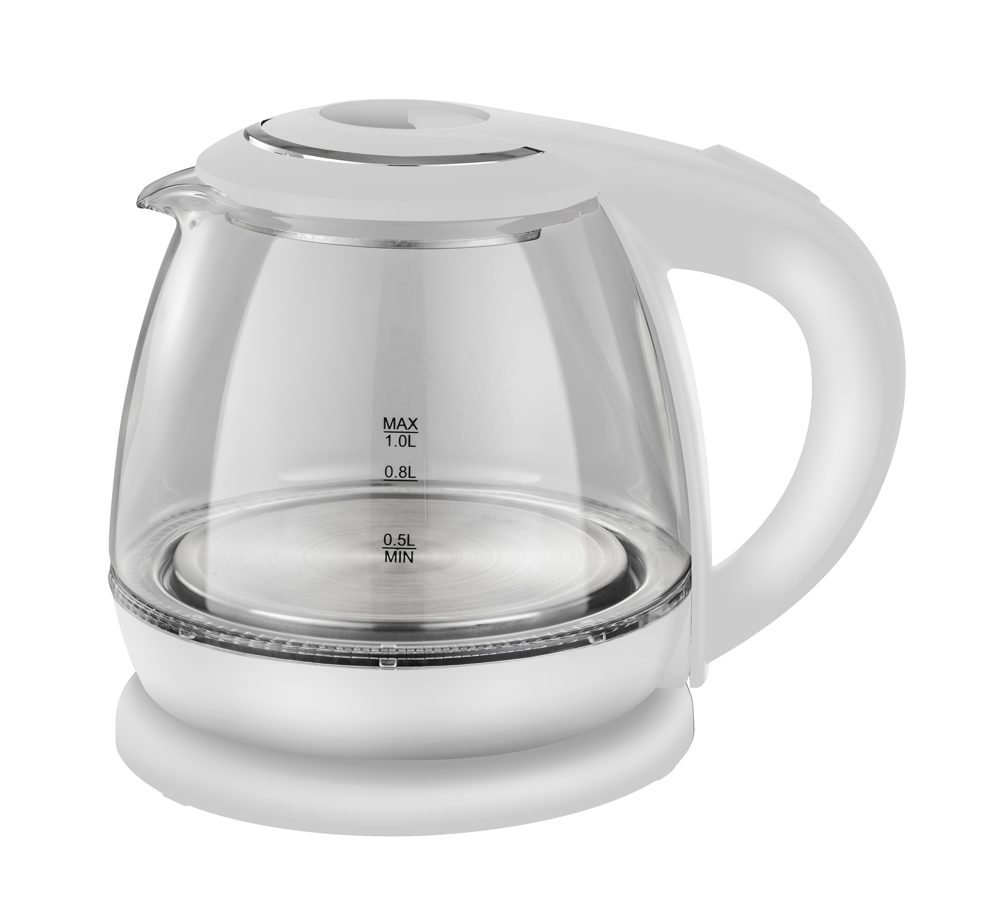 kitchen appliance 360 degree cordless stainless steel kettle blue LED water boiler teapot electric kettle tea 1.0L glass kettle