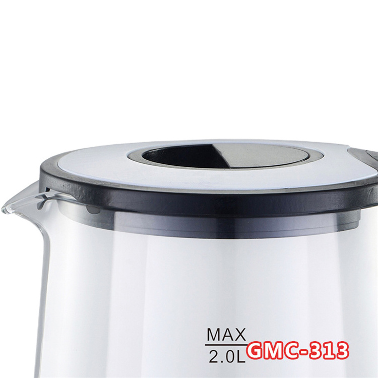 New Arrival 2024 2.0L Kettles Glass Electric Kitchen Glass Tea Electric Kettle With LED Light