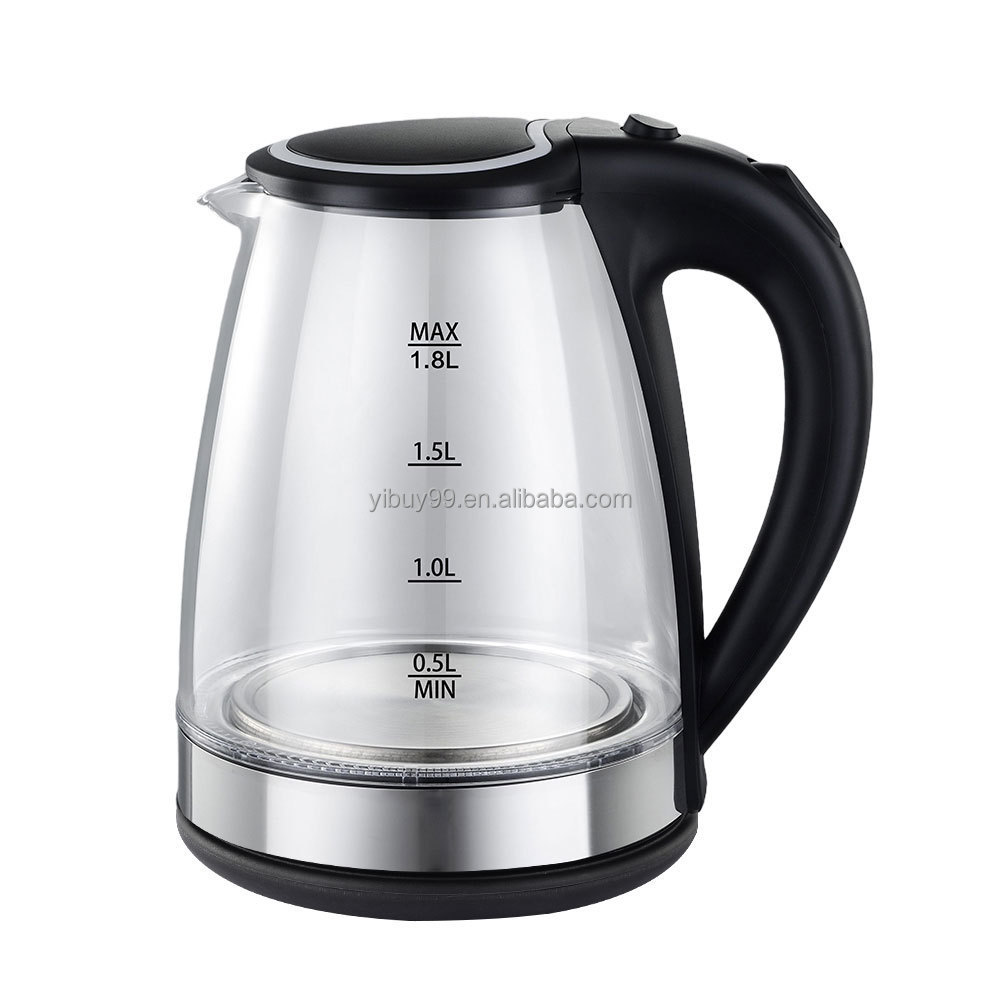 110V 220V Chinese Big Capacity 1.8L Office New Tea Or Coffee Electric Glass Kettle