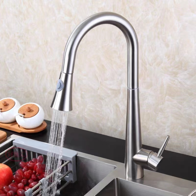 modern Sprayer torneira cozinha stainless steel hot cold water pull out kitchen faucet for sink Griferia Cocina