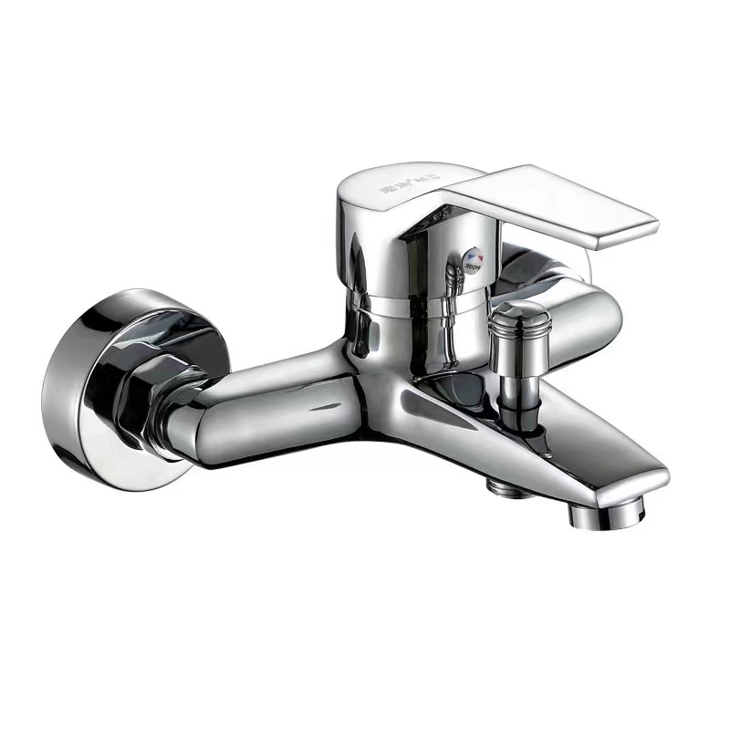 Factory Supplier Low Price Wall Mounted Zinc Square Bathtub Faucet Mixer Shower Tap For Bathroom