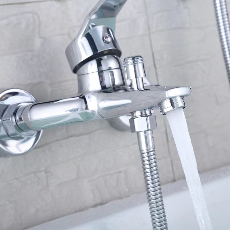 Factory Supplier Low Price Wall Mounted Zinc Square Bathtub Faucet Mixer Shower Tap For Bathroom