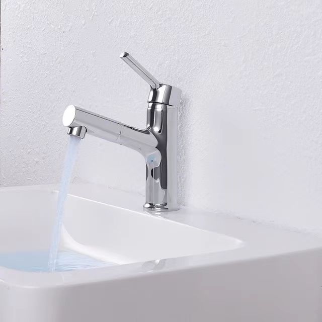 Modern Multifunction Chrome Flexible Hose Wash Basin Tap 3 Modes Extension Hose Mixer Pull Out Basin Faucet