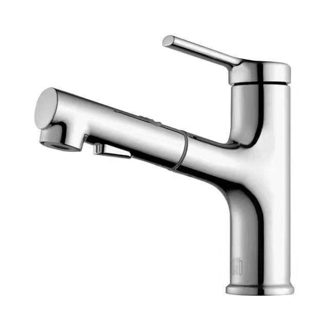 Modern Multifunction Chrome Flexible Hose Wash Basin Tap 3 Modes Extension Hose Mixer Pull Out Basin Faucet