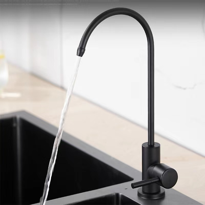 Household Kitchen Water Purifier Accessories Stainless Steel Kitchen Drinking Water Faucets Gooseneck Pure Water Machine Faucet