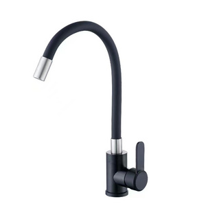 Simply Black Flexible Kitchen Tap 304 Stainless Steel Single Lever Vientiane Rotation Mixer Kitchen Faucet