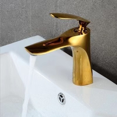 Luxury Zinc Alloy Vietnamese Chrome Gold Basin Faucet Single Lever Mixer Tap Hot Cold Water Bathroom Sink Faucets