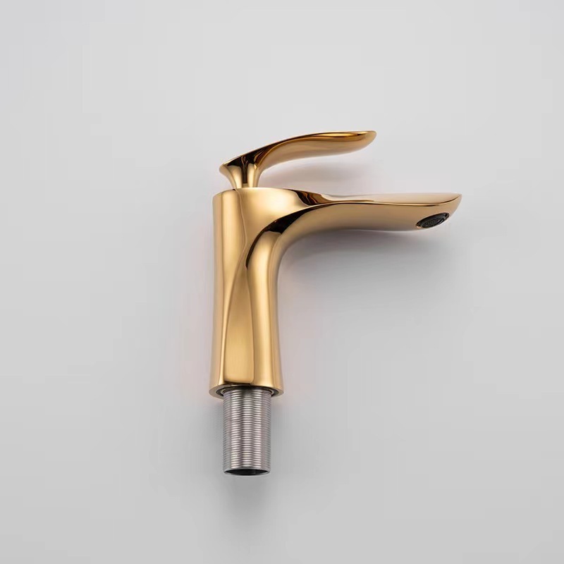 Luxury Zinc Alloy Vietnamese Chrome Gold Basin Faucet Single Lever Mixer Tap Hot Cold Water Bathroom Sink Faucets