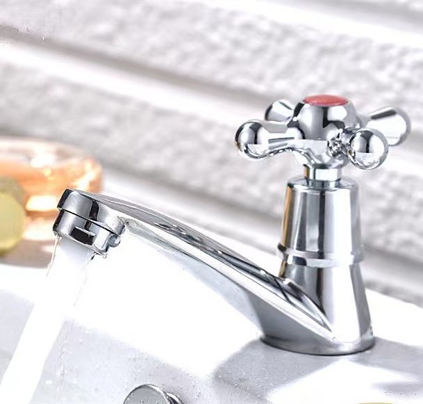 Cheap Price Single Cold Basin Faucet Small Bathroom Single Handle Wash Basin Tap Polished Galvanized Alloy Faucet