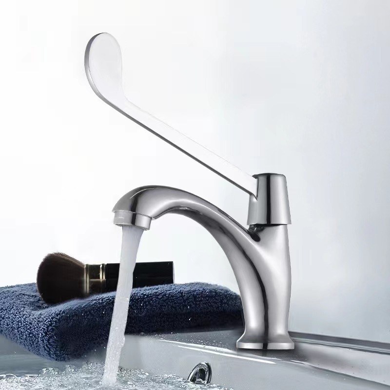 Wholesale Medical Elbow Taps Good Quality Modern Laboratory Long Handle Faucet Medical Mixer Washroom Wash Basin Faucet