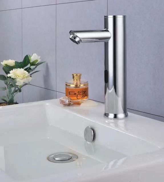 Good Quality Touchless Lavatory Automatic Bathroom Wash Basin Tap Brass Deck Mounted Infrared Smart Sensor Faucet