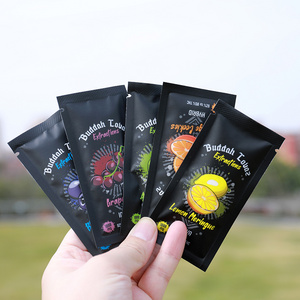 Low MOQ 3 side seal bag Kraft Paper Custom Biodegradable Empty Tea Sachet Three Side Heat Seal Tea Coffee Packaging Bag