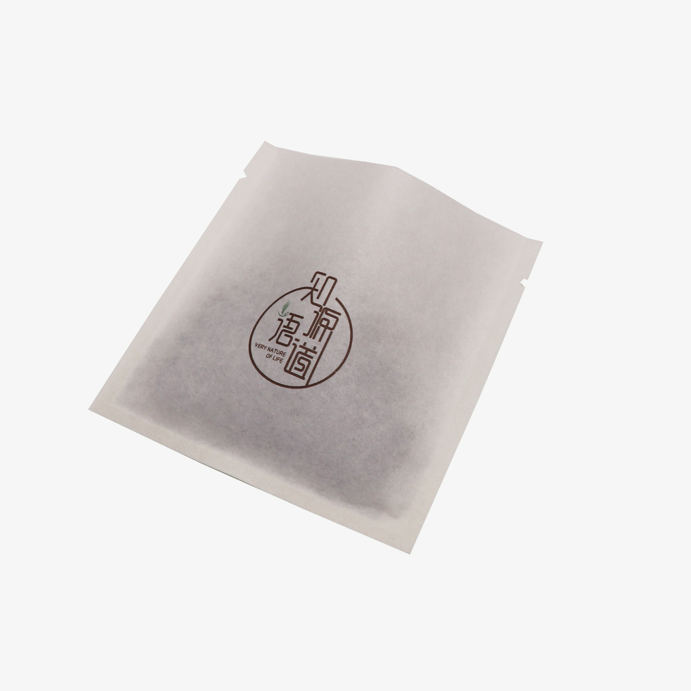 Biodegradable Threes Side Heat Sealing Pouch Food Package Empty Tea Bag Small Coffee Tea Packaging Bags 3 side seal bag