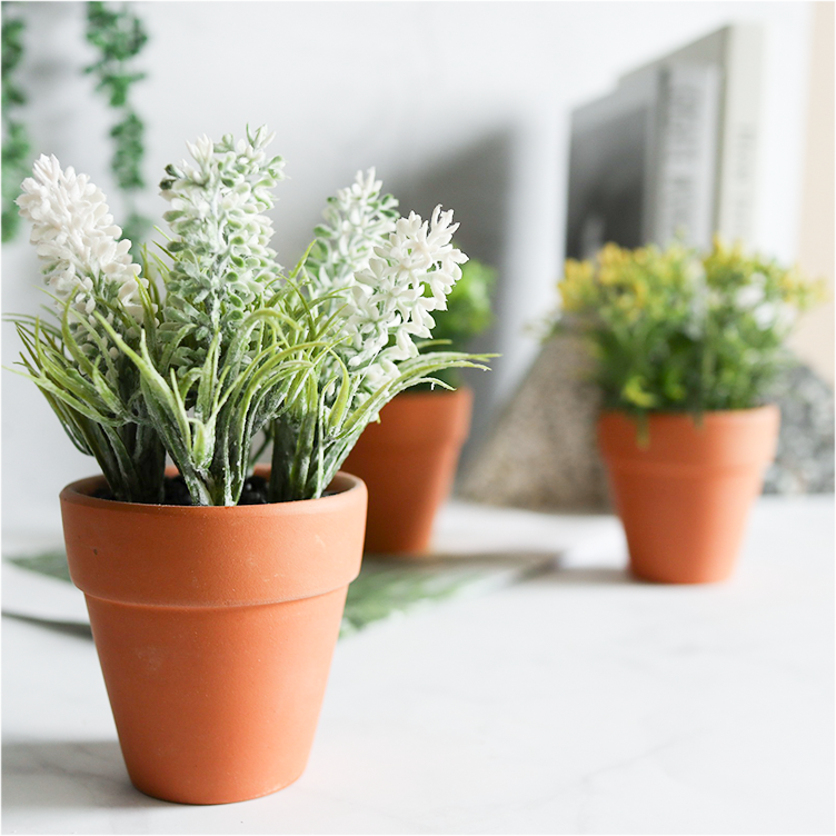 Cheap artificial plant grass plastic plant artificial potted grass artificial flowers in ceramic pot indoor or outdoor