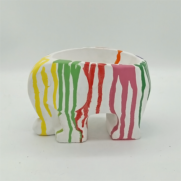 Creative hand painted colorful animal flower plant pot  elephant flower pot animal planter