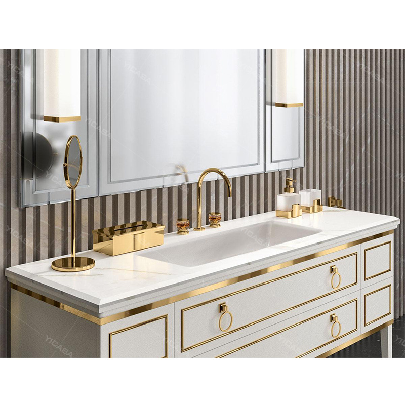 European Style Hot sale floor mounting bathroom vanities with legs stainless steel bathroom cabinet