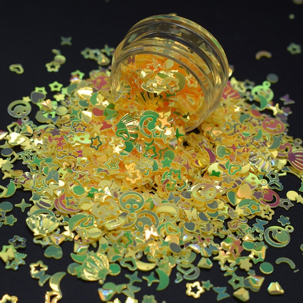 10 grams Bag Mixed Coloured Star PVC Sequins for Nails, Wedding Decoration Craft Confetti Clothes