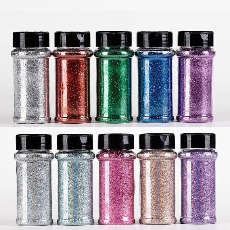 Polyester 2 oz Bottles Shaker Ultra Fine Glitter Craft for Decoration Printing Nails