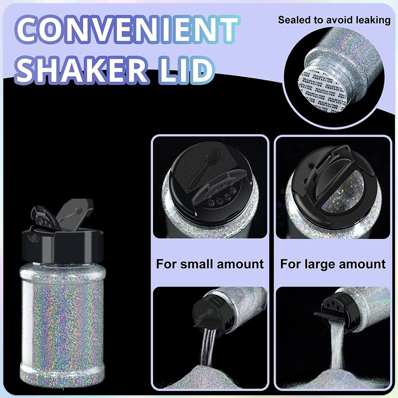 Polyester 2 oz Bottles Shaker Ultra Fine Glitter Craft for Decoration Printing Nails