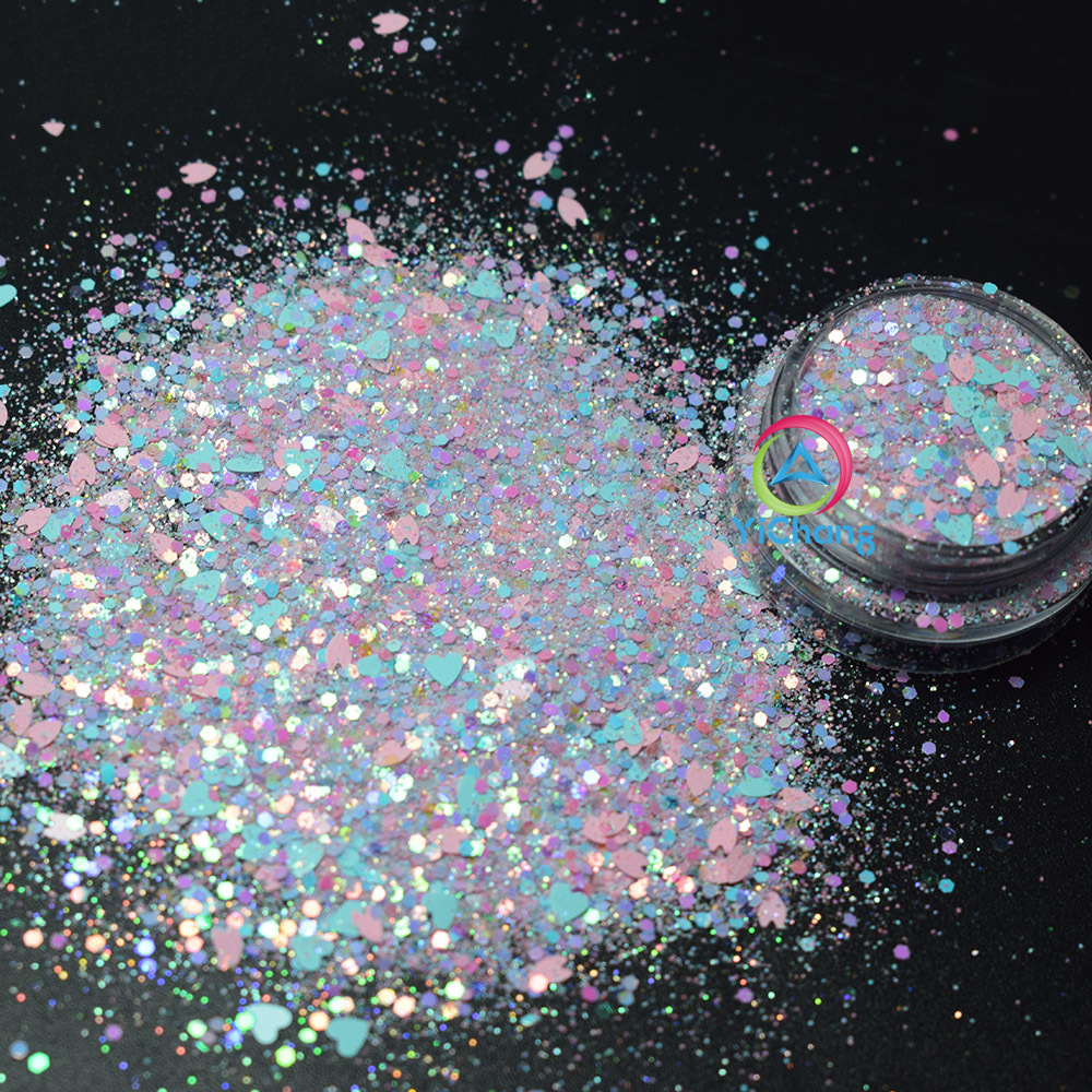 Wholesale Top Quality Chunky Colors Polyester Bulk Glitter Hexagon Confetti DIY Craft Glitter