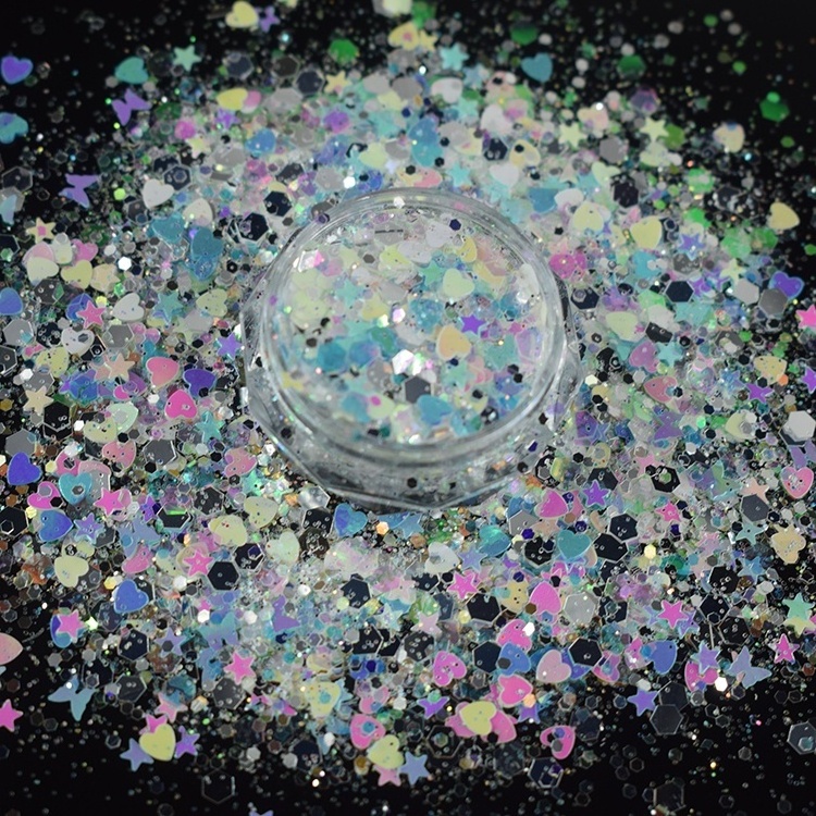 Festival Decoration Uv Gel Sparkling Bulk Wholesale Mickey Mouse Ears Mixed Chunky Cosmetic Glitter