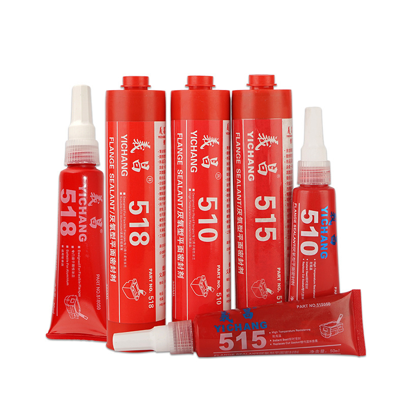 518 Bulk Packing 17kg/Barrel Red Paste Bond Super Glue Rtv Silicone Gasket Maker For Flange Sealant