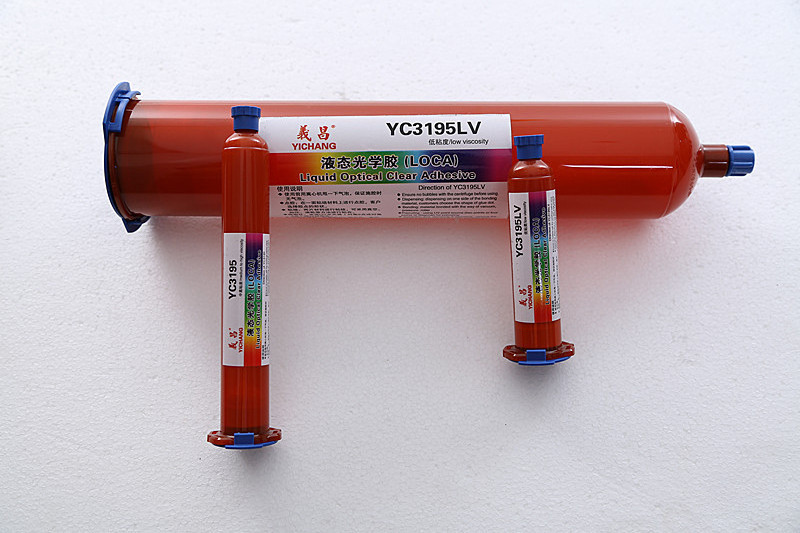 YC3186 transparent LOCA UV glue for lcd touch screen no bubble no yellowing