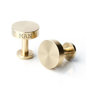 Personalised 18k Gold Plated Solid Cufflinks Gentleman Wedding Cufflinks