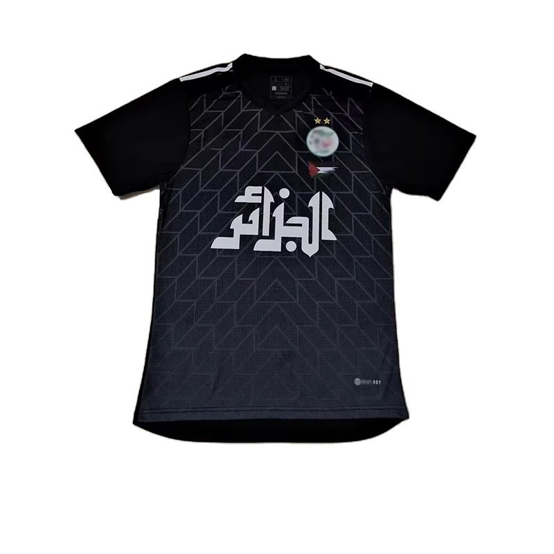 manufacturer Quick dry wholesale black player version Algeria soccer jersey 2023 football T shirt