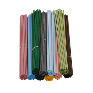 Luxury colorful reed diffuser accessories diffusion sticks custom blue gray brown yellow color polyester synthetic fiber sticks