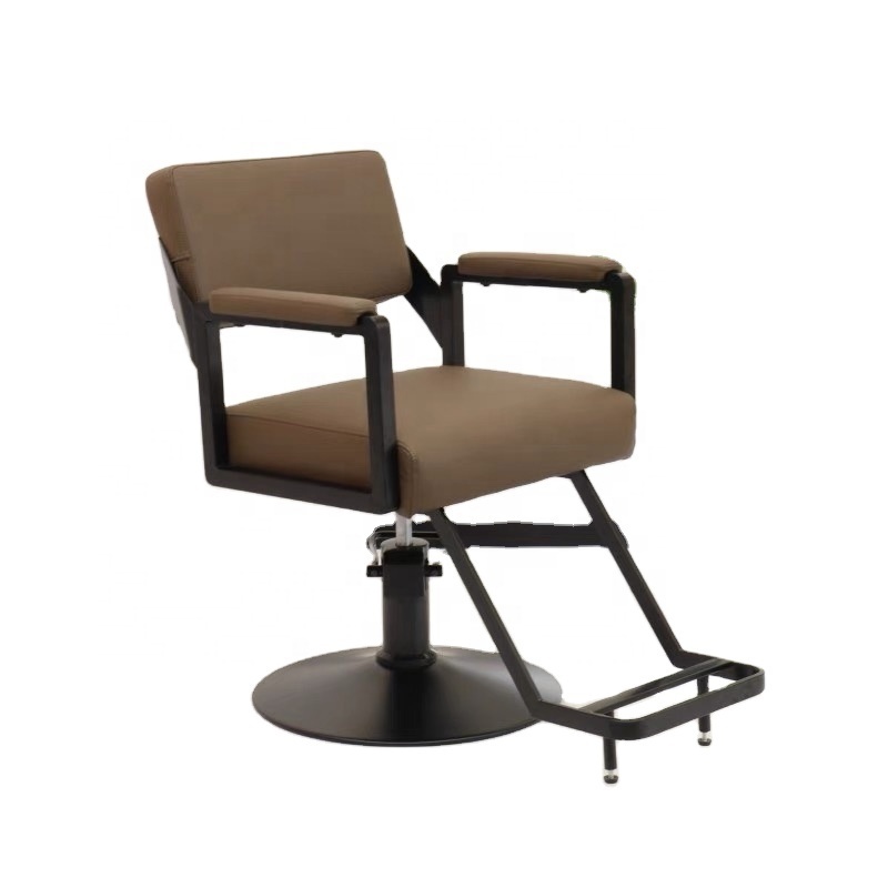 Yicheng Beauty Comfortable PU leather aluminum foldable barber chair durable portable barber chair multiposition reclining chair