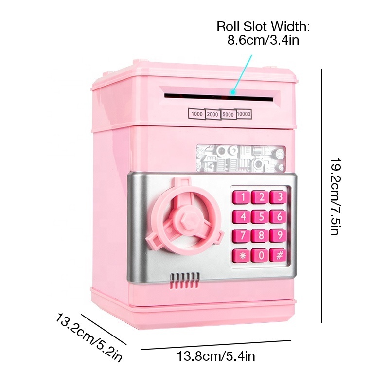 Mini Electronic Piggy Bank Toy Safe Money Box Kids Digital Coins Cash Saving Safe Atm piggy bank