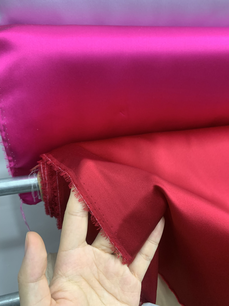 Wholesale Woven Polyester Double Sided Stretch Printed Silk Bridal Duchess liquid stretch satin spandex fabric