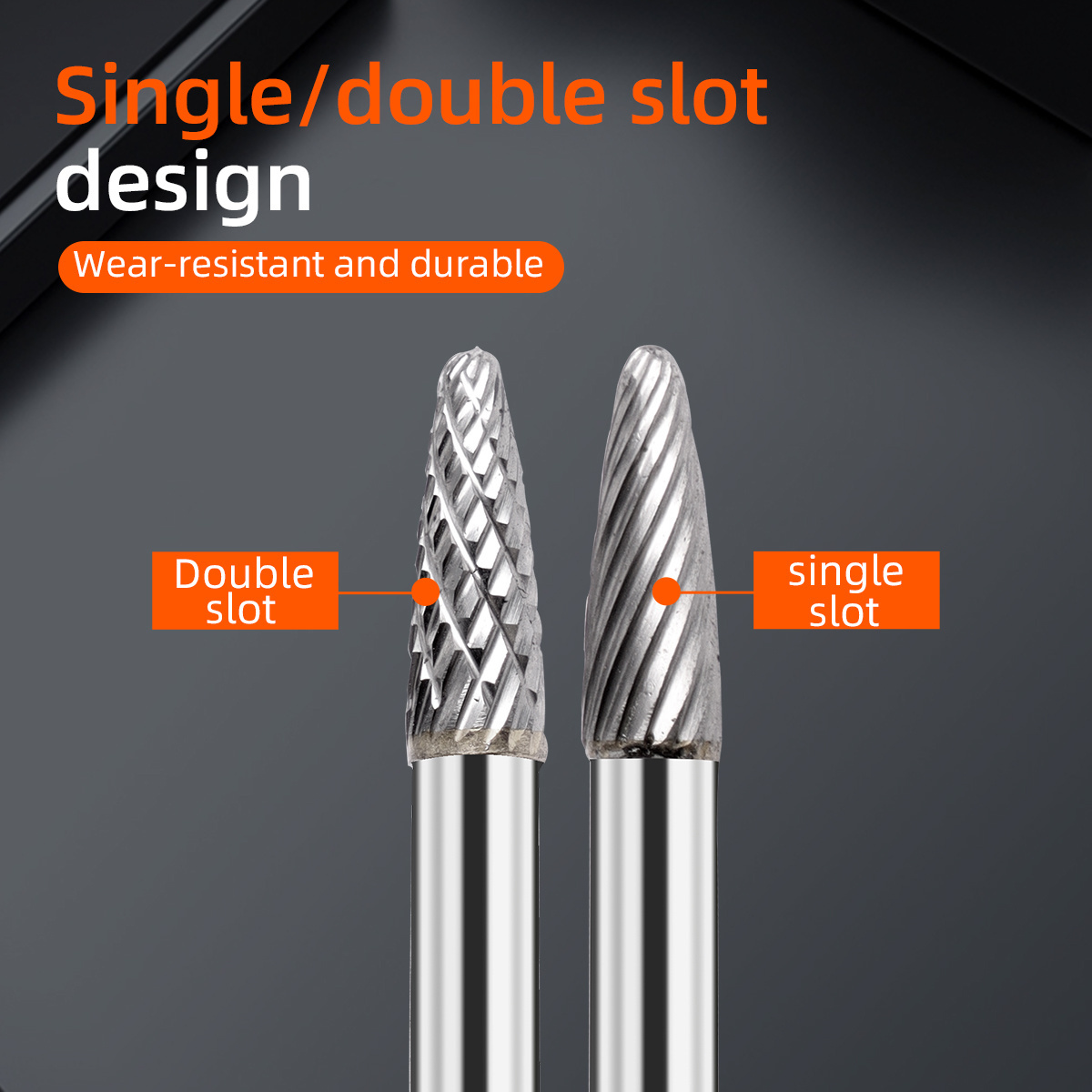 HRSK Tungsten Carbide rotary tool high-quality customization 3*5 rotary file tungsten carbide burr set