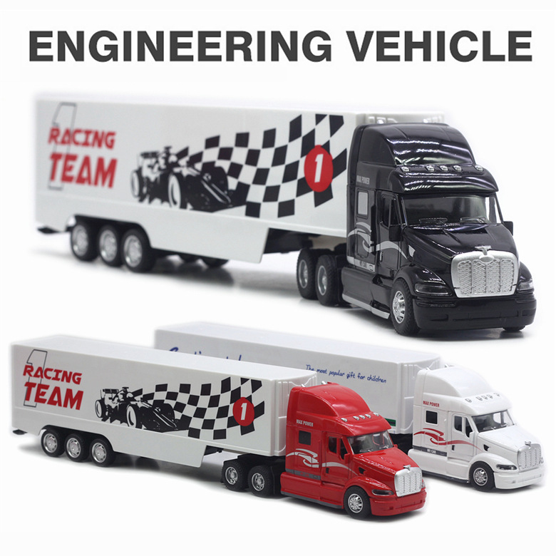 Custom Logo 1/48 1/50 Scale Semi-alloy diecast alloy Transporters model container trucks car truck Model Toy