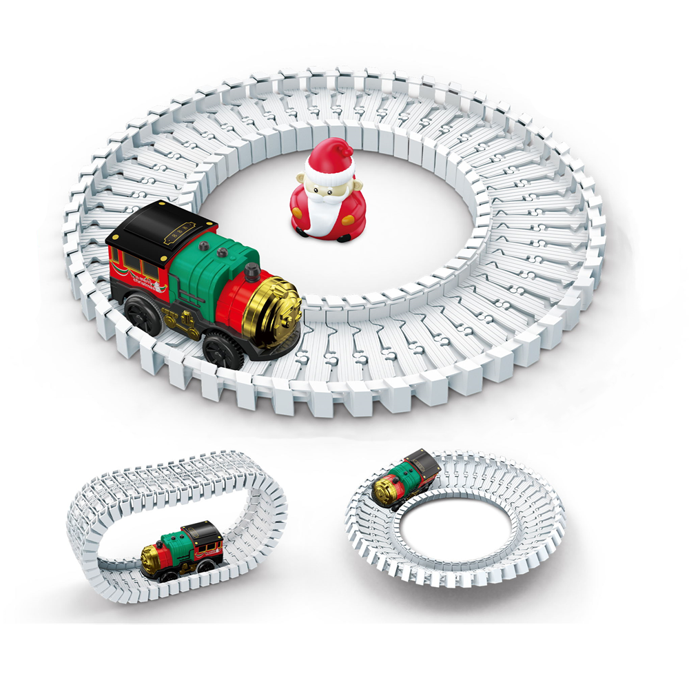 Hot Selling Christmas DIY Rail Car Electric Train Toy Christmas Electric Rail Car Track