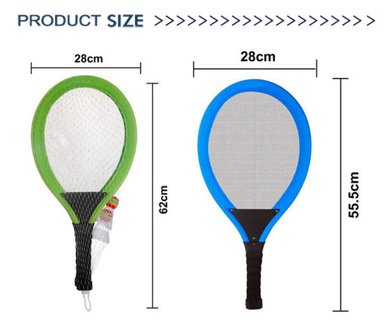 Outdoor Night Sport Game Bounce Paddle With Mesh Light Up Paddle Ball Set Badminton Racket Set with LED Light