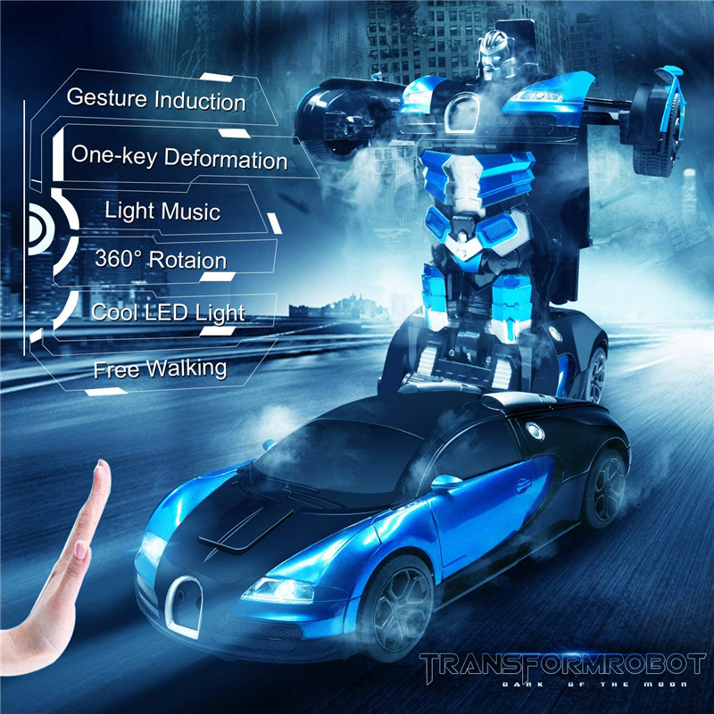 Wholesale Hand Control  Car Robot to Carros De Control Remoto Rc Drift Transformed Ra Car Transform Rc Car With Light for Kid