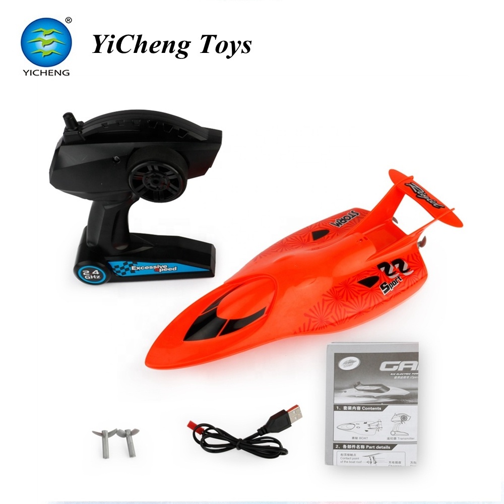 2.4Ghz 10Km/H High Speed Electric RC Racing Boat Toy For Pools And Lakes