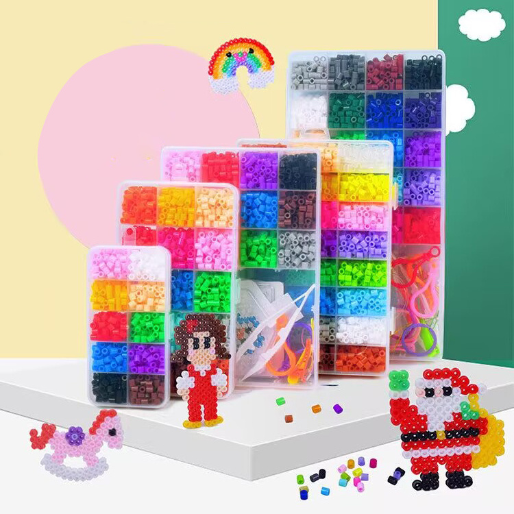 2024 DIY Educational Toys Fuse Beads Craft Kit Kids 5mm 57 Color Choose Colorful Perler Fuse Beads Toys Hama Beads Kit