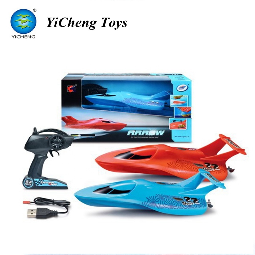 2.4Ghz 10Km/H High Speed Electric RC Racing Boat Toy For Pools And Lakes