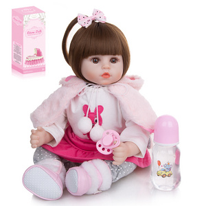 2023 Yicheng 45cm Princess Gifts Lifelike Educational Long Hair Teen Girl Set Real Rubber Silicone Baby Reborn Dolls