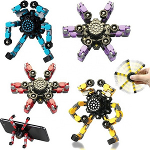 Diy Mechanical Fingertip Spinner Deformable Stress Deformation Fingertip Robot Fingertip Gyro Spinner Fidget Finger Spinner