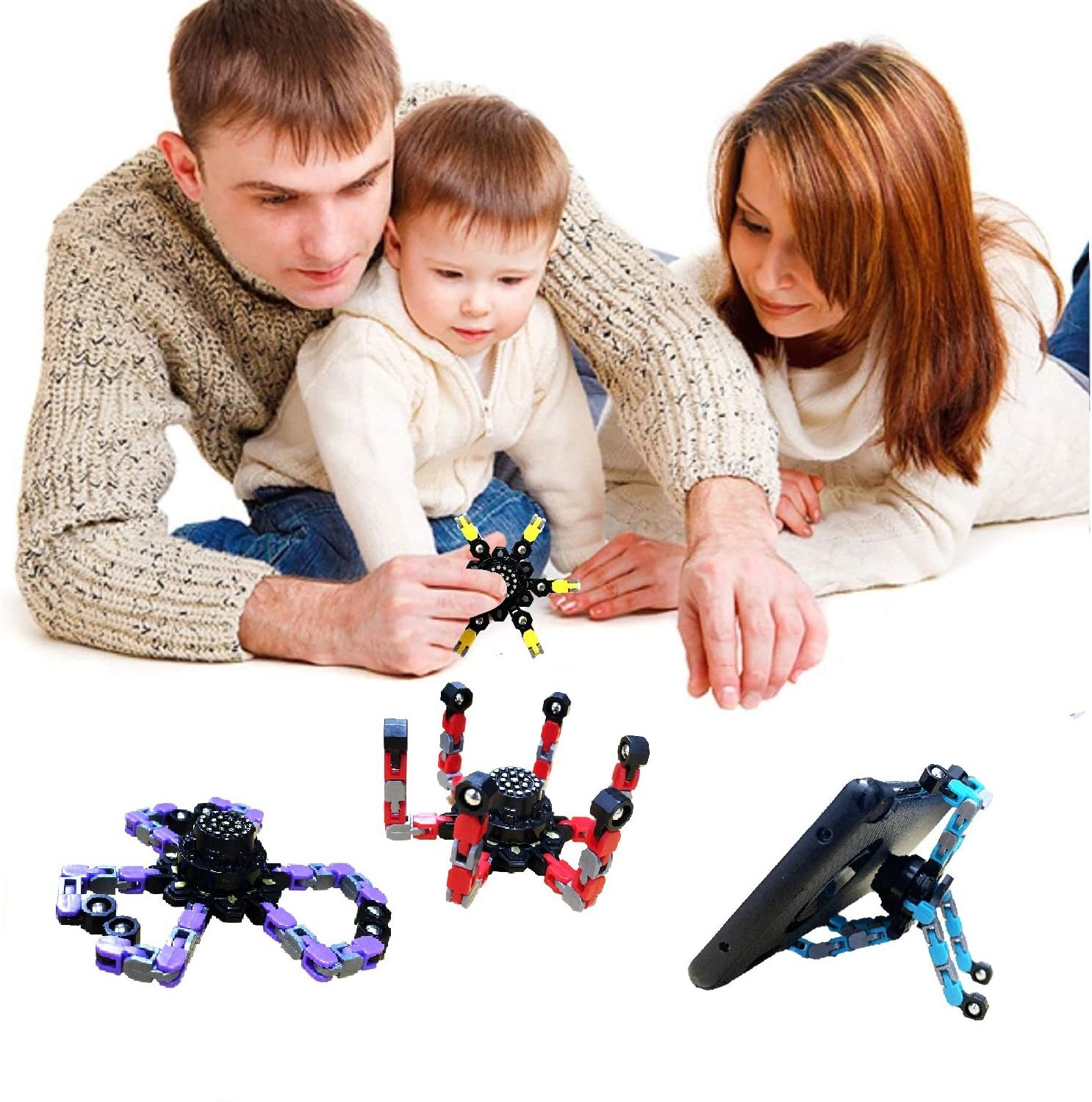 Diy Mechanical Fingertip Spinner Deformable Stress Deformation Fingertip Robot Fingertip Gyro Spinner Fidget Finger Spinner