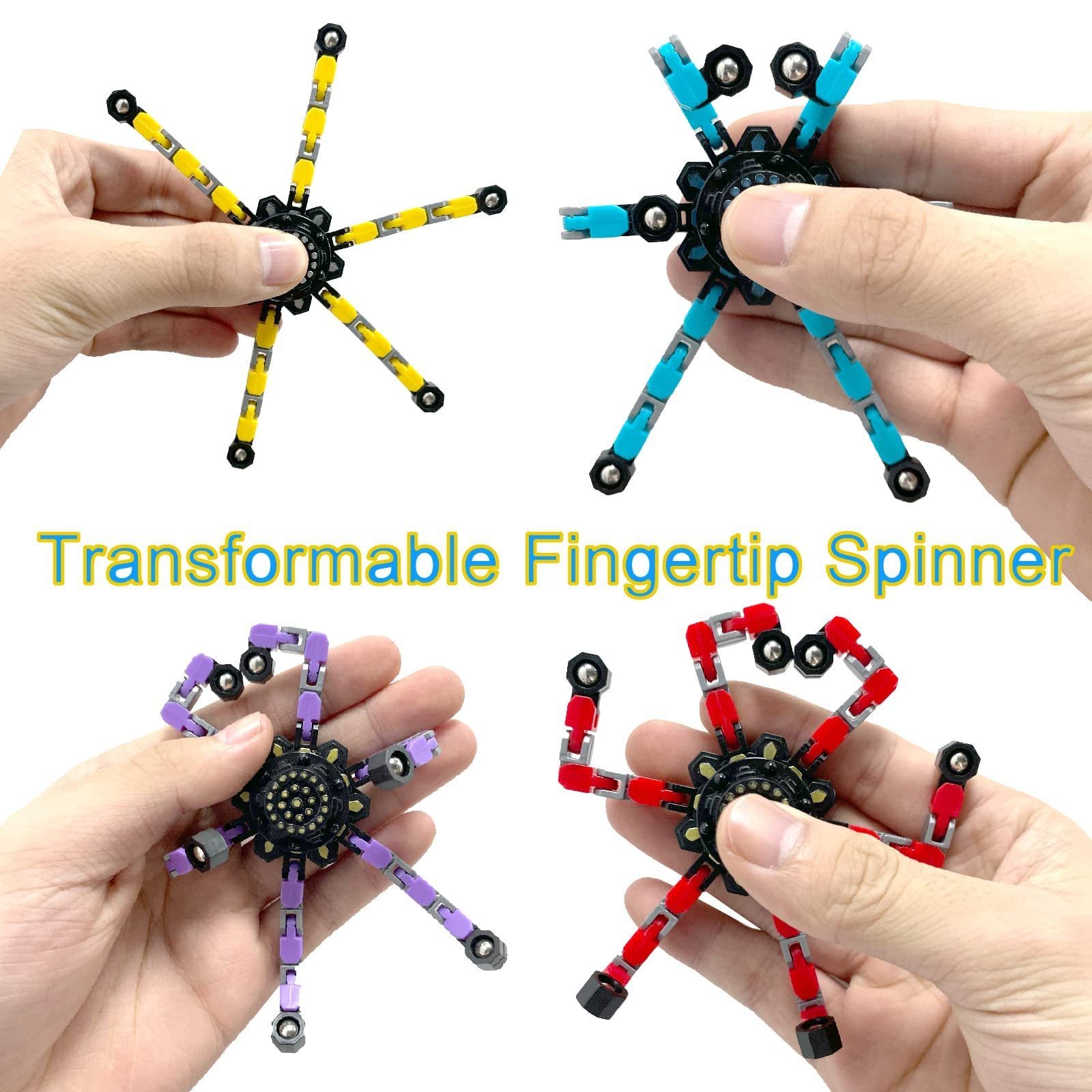 Diy Mechanical Fingertip Spinner Deformable Stress Deformation Fingertip Robot Fingertip Gyro Spinner Fidget Finger Spinner