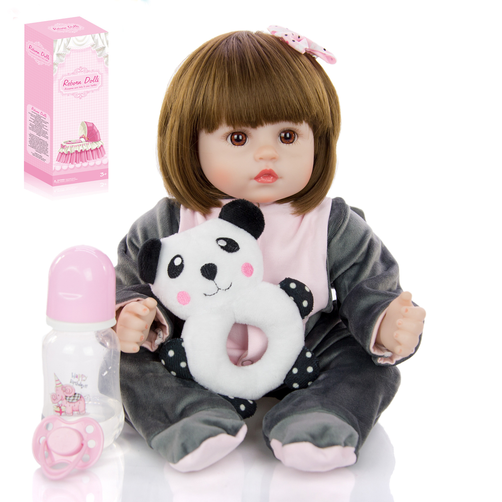 2023 Yicheng 45cm Princess Gifts Lifelike Educational Long Hair Teen Girl Set Real Rubber Silicone Baby Reborn Dolls