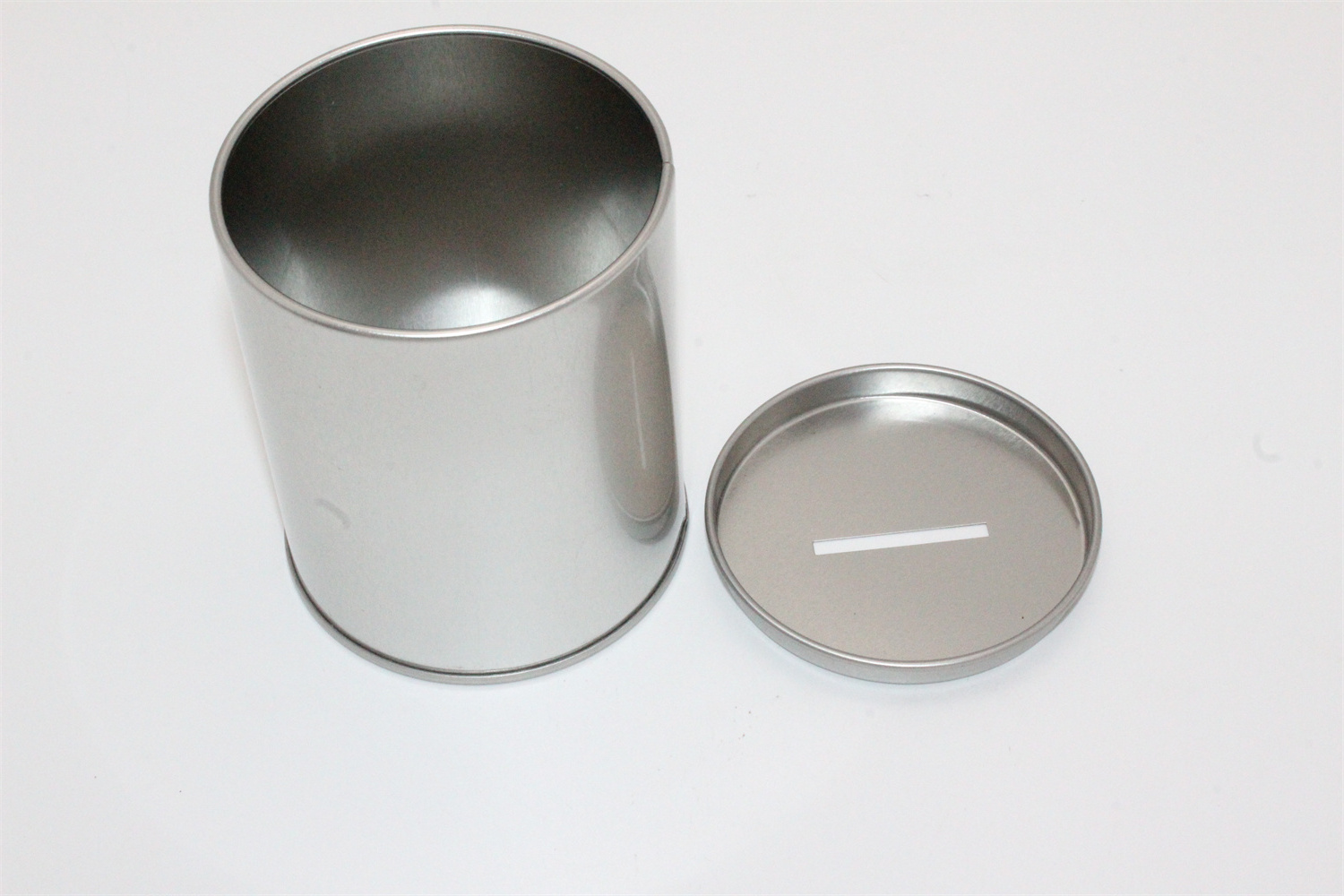 Round Coin Tin Box  Money Tin Can Piggy Bank