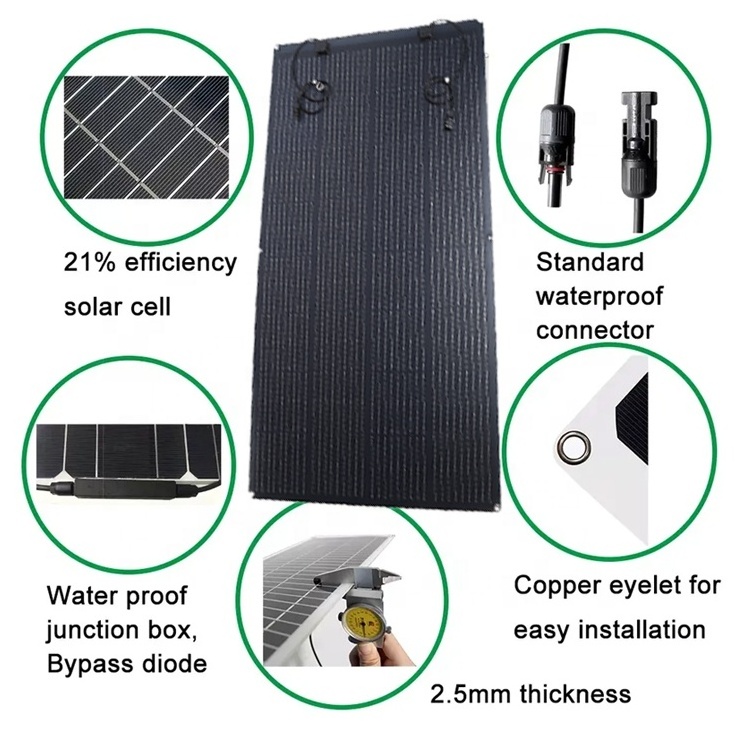 2w portable flexible solar panel 180 watt price rotterdam outdoor balcony camping solar system