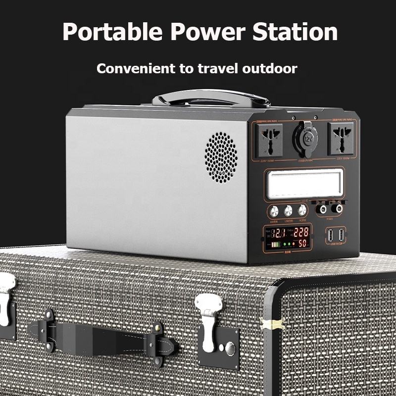 Emergency Power Supply Rechargeable LiFePO4 Battery 1000w Portable Power Station For Home Camping Solar Panel