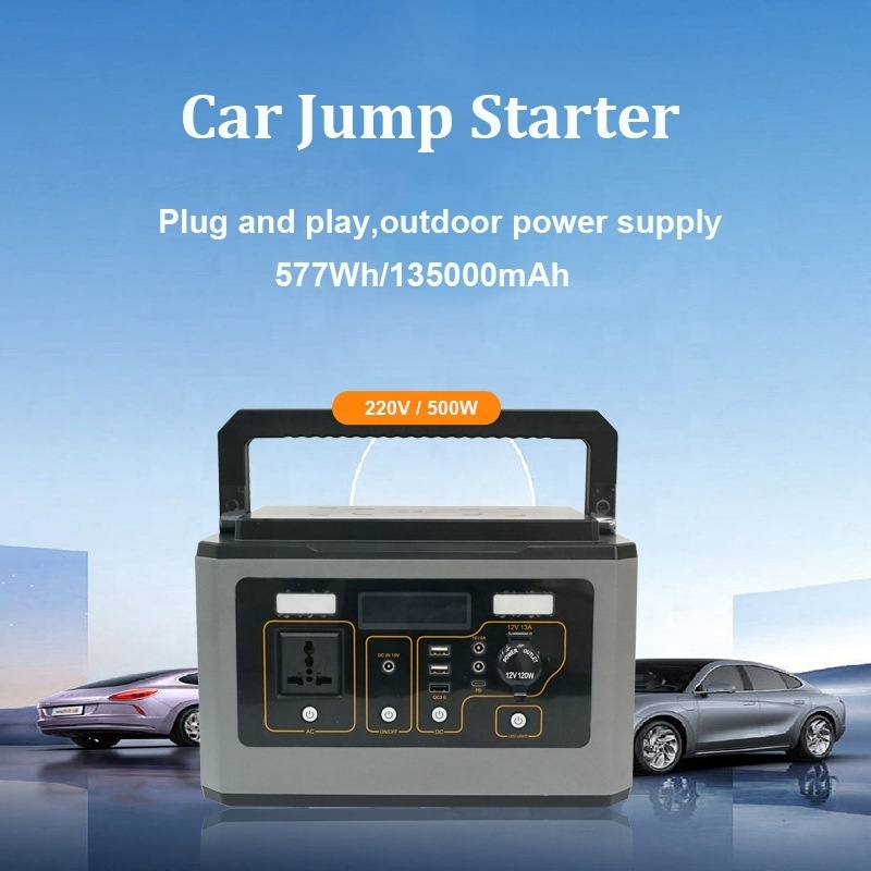 Home 500w Portable Solar Inverter Generator Energy Storage UPS Power Station Indoor Outdoor Power Generator